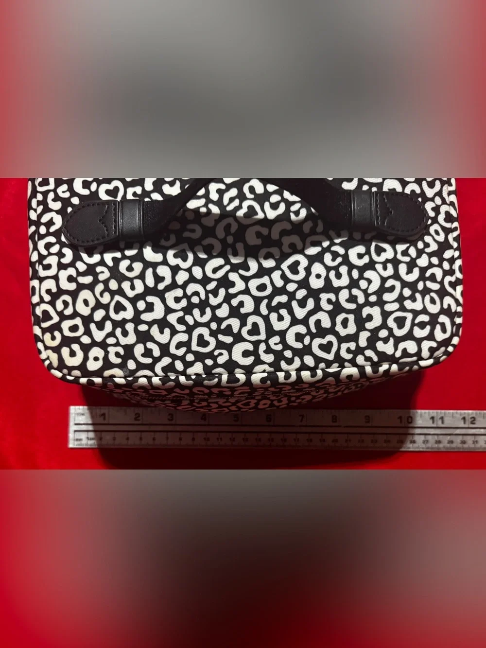 kate spade Black and White Leopard Print Cosmetic Pouch